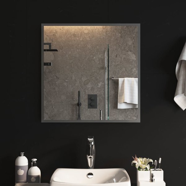 Καθρέφτης μπάνιου vidaXL με LED, 60x60 cm
