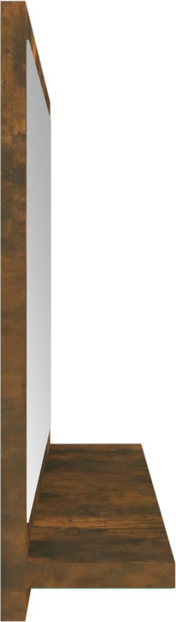 vidaXL Καθρέφτης μπάνιου, καπνιστή δρυς, 40x10,5x37 εκ