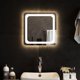 vidaXL Καθρέφτης μπάνιου με LED, 40x40 cm