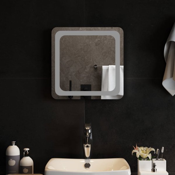 vidaXL Καθρέφτης μπάνιου με LED, 40x40 cm