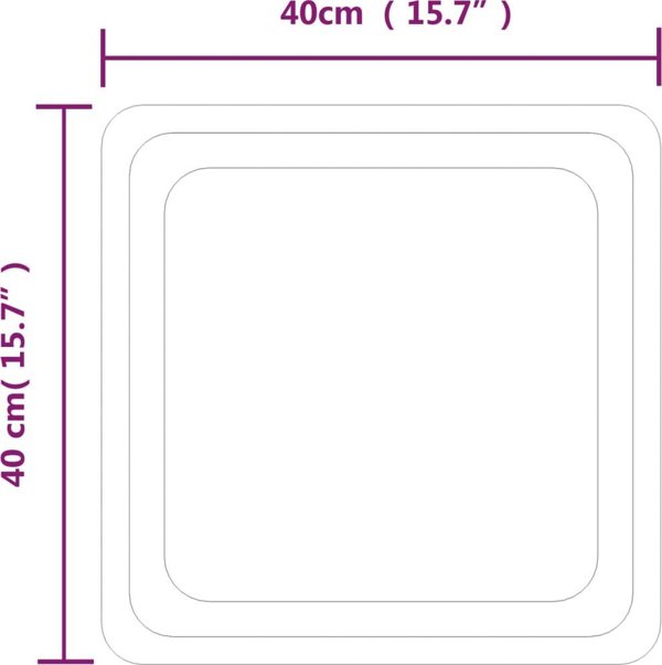 vidaXL Καθρέφτης μπάνιου με LED, 40x40 cm