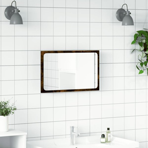 vidaXL Καθρέφτης μπάνιου με LED δρυς Sonoma 60x8,5x38 cm