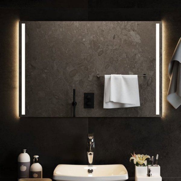 vidaXL lustro lazareti me LED, 90x60 cm