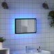 vidaXL Επιτοίχιος καθρέφτης μπάνιου με LED καφέ δρυς 60x8,5x38 cm