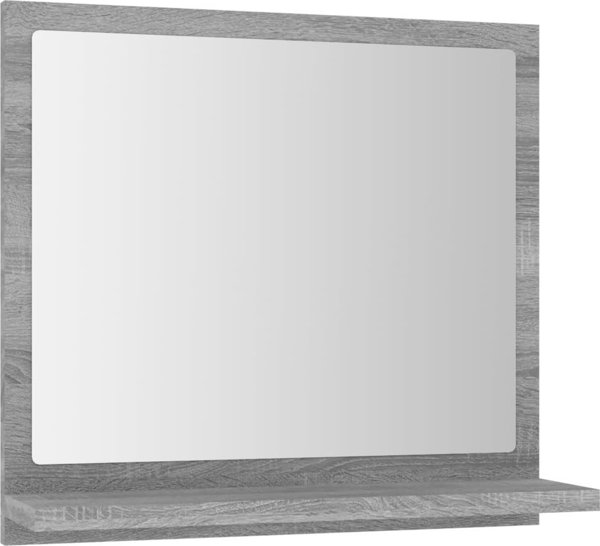 vidaXL Καθρέφτης μπάνιου, γκρι δρυς σονόμα, 40x10,5x37 cm