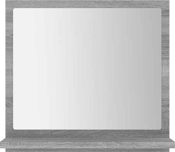 vidaXL Καθρέφτης μπάνιου, γκρι δρυς σονόμα, 40x10,5x37 cm