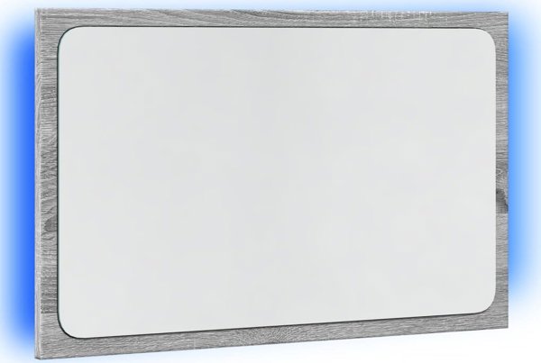 vidaXL Καθρέπτης μπάνιου με LED, γκρι δρυς Sonoma, 60x8,5x38 εκ.