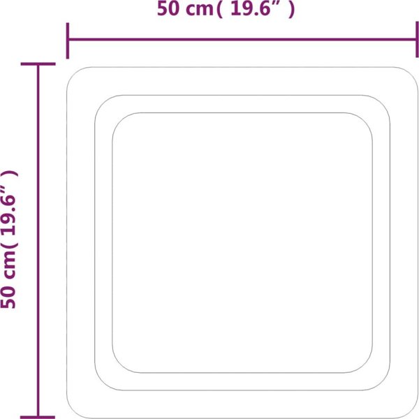 vidaXL Καθρέφτης μπάνιου με LED, 50x50 cm