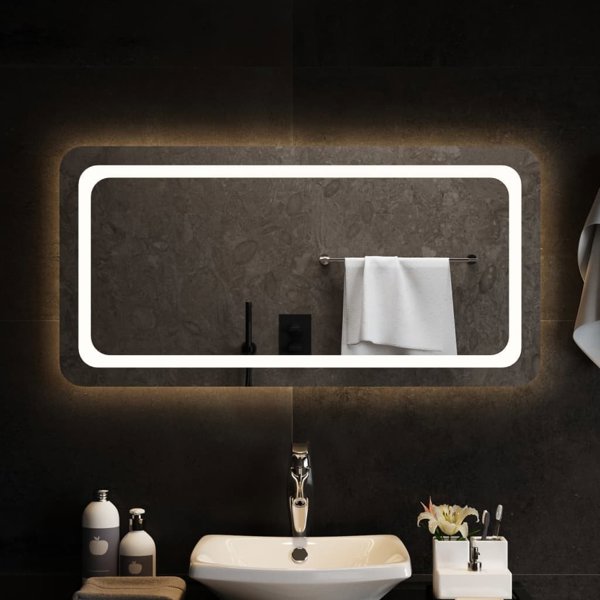 Καθρέφτης μπάνιου με LED, 100x50 cm