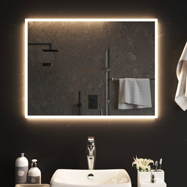 vidaXL Lustro lazienkowe z LED, 60x80 cm
