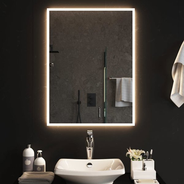 vidaXL Lustro lazienkowe z LED, 60x80 cm