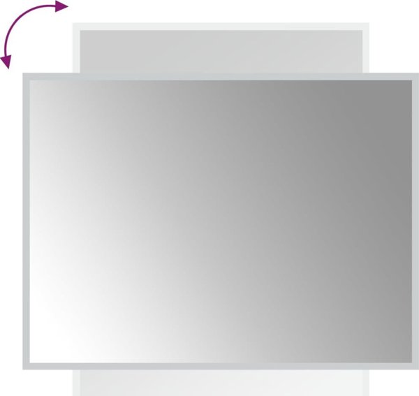 vidaXL Lustro lazienkowe z LED, 60x80 cm