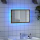 vidaXL Καθρέπτης μπάνιου με LED δρυς artisan 60x8,5x38 εκ