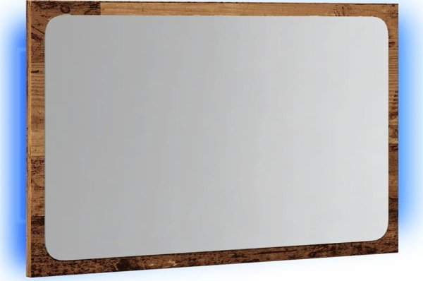 vidaXL Καθρέπτης μπάνιου με LED δρυς artisan 60x8,5x38 εκ