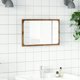 vidaXL Καθρέπτης μπάνιου με LED δρυς artisan 60x8,5x38 εκ