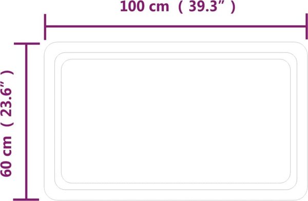 vidaXL Καθρέπτης μπάνιου με LED, 60x100 εκ.