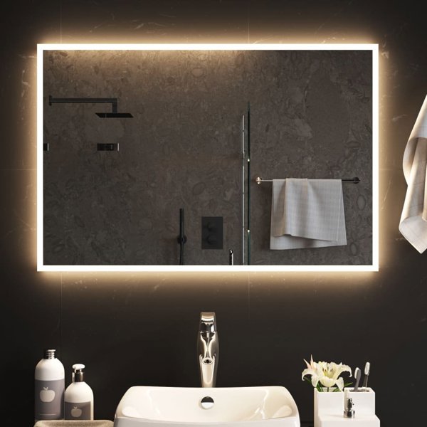 Lustro vidaXL με LED, 90x60 cm