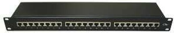 Lynx CS Patch panel 24port Cat5E, STP, blok 110 (LX24S-C5E-BK)