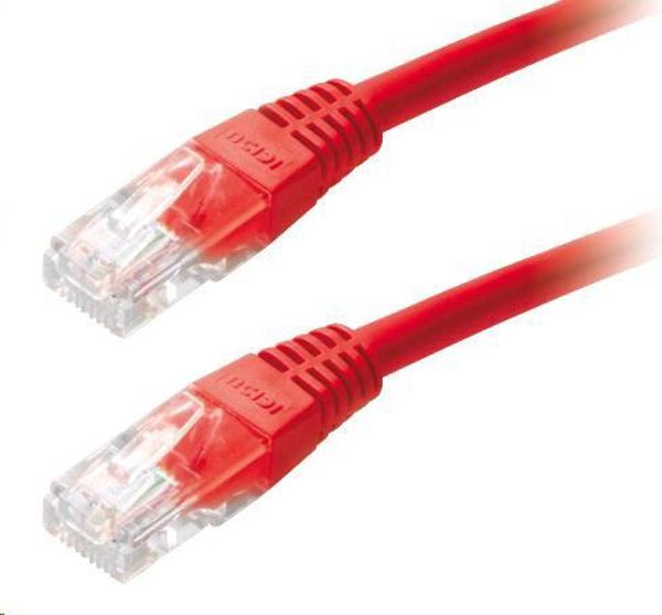 Lynx CS Patchcord, Cat5E, UTP, 1m, czerwony (PK-UTP5E-010-RD)