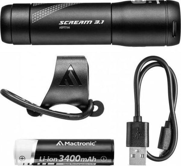 MacTronic Φως Ποδηλάτου Scream 3.1, Μπροστινό, 1000lm, Λευκό