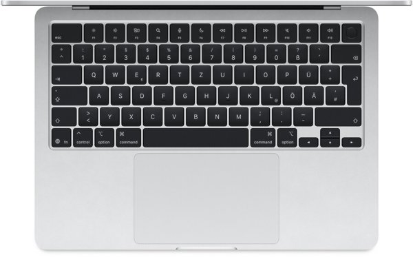MacBook Air 13" M4 Silver/M4-10C-CPU,10C-GPU/24GB/256GB SSD/BKey-ID-Deutsch/30W USB-C Power