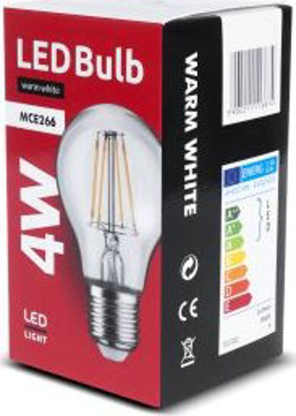Maclean Zarowka filamentowa MCE266WW LED E27, 4W 230V zepcha apli 3000K 400lm