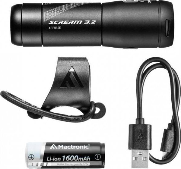MacTronic Scream 3.2 Φως Ποδηλάτου Μπροστινό 600lm, Αδιάβροχο με 5 Λειτουργίες Φωτισμού