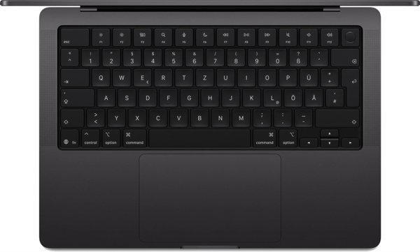 MacBook Pro14" M5 Space Black/M5-10C-CPU,10C-GPU/16GB/1TB SSD/BKey-ID-Deutsch/70W USB-C Power