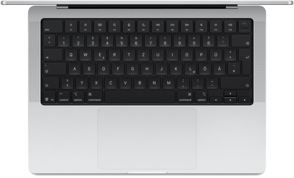 MacBook Pro14" M5 Silver/M5-10C-CPU,10C-GPU/32GB/1TB SSD/BKey-ID-Deutsch/Nanotexturglas/96W USB-C Power