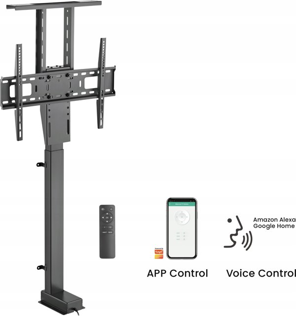 Ηλεκτρική βάση τηλεόρασης Maclean, TUYA, 37-80, VESA 600x400, max 60kg, MC-866T