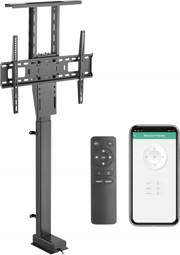 Ηλεκτρική βάση τηλεόρασης Maclean, TUYA, 37-80, VESA 600x400, max 60kg, MC-866T