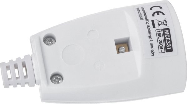 Maclean MCE331 Απλή Πρίζα Καλωδίου 230V με Γείωση, Τύπου E, 16A, 250V, Λευκή