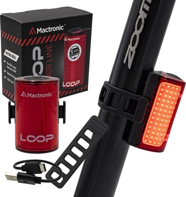 Mactronic Loop Πίσω Φως Ποδηλάτου LED 25lm, Επαναφορτιζόμενο USB-C