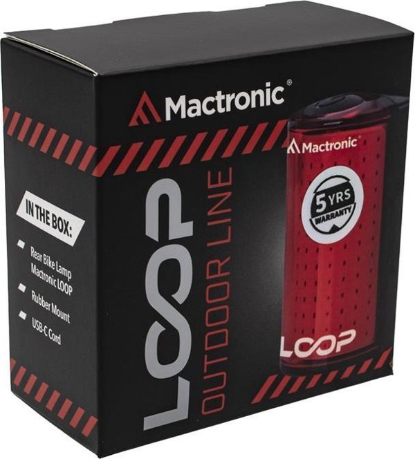 Mactronic Loop Πίσω Φως Ποδηλάτου LED 25lm, Επαναφορτιζόμενο USB-C