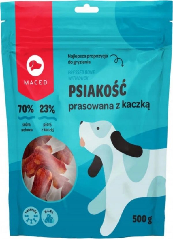Maced PSIAKOSC PRASOWANA Z KACZKA 12 cm (KOSC PRAS. BIALA Z KACZKA) 500 g