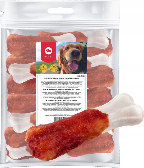 Maced PSIAKOSC PRASOWANA Z KACZKA 12 cm (KOSC PRAS. BIALA Z KACZKA) 500 g