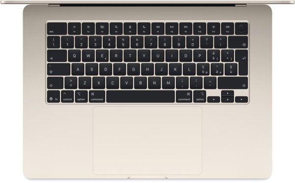 MacBook Air 15" M4 Starlight/M4-10C-CPU,10C-GPU/16GB/256GB SSD/BKey-ID-Deutsch/70W USB-C Power
