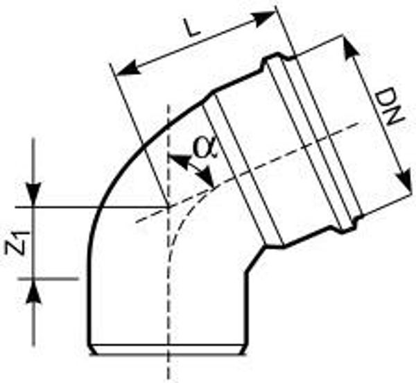 Magnaplast Γωνία 87° KGB εξωτερική αποχέτευση 250mm (24130)