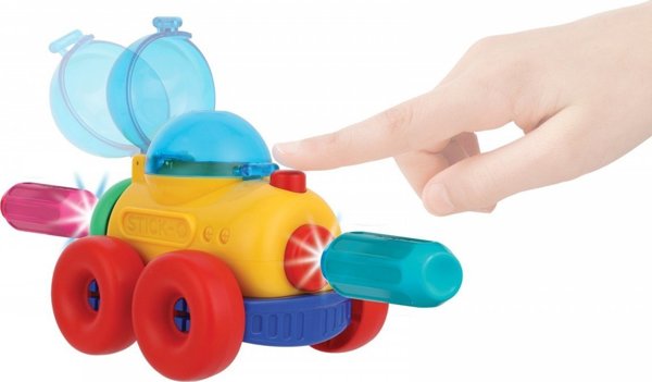 Magformers Stick-O Το Πρώτο Μου Σετ Με Ρόδες, Εκπαιδευτικά Μαγνητικά Παιχνίδια 9 Τεμάχια