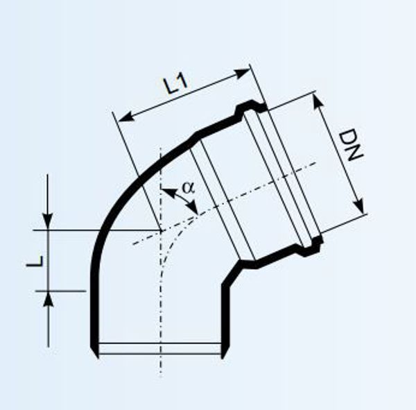 Magnaplast Kolano 87° kanalizacji wewnetrznej UdBB niskoszumowej 75mm