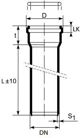 Magnaplast Σωλήνας Αποχέτευσης 160mm 0,5m με Φλάντζα