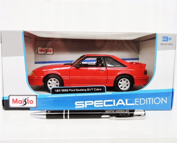 Maisto Μοντέλο Αυτοκινήτου Ford Mustang SVT Cobra 1993, 1/24, Κόκκινο