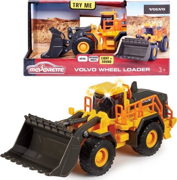 Majorette Grand Volvo Εκσκαφέας 21εκ. με Φως και Ήχο, Μεταλλική Καμπίνα