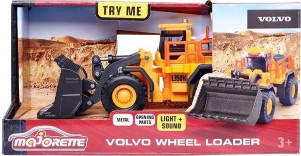 Majorette Grand Volvo Εκσκαφέας 21εκ. με Φως και Ήχο, Μεταλλική Καμπίνα