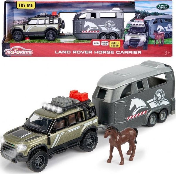 Majorette Grand Land Rover Σετ Μεταφοράς Αλόγου Με Φως & Ήχο 25cm