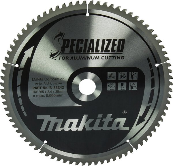 Makita Πρίονο Δίσκου 305x30x80z Εξειδικευμένο Αλουμίνιο