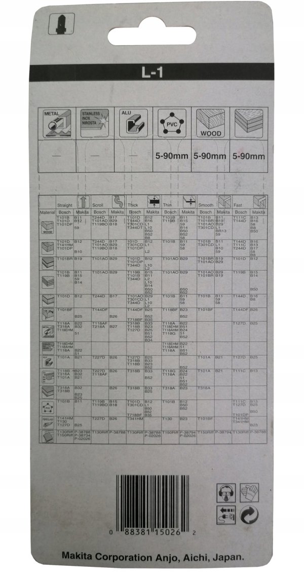 Makita A-86290 Stichsägeblatt L-1