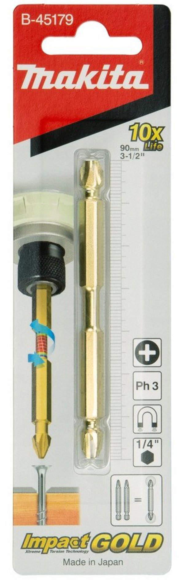 Makita KONCOWKA WKRETAKOWA PODWOJNA IG PH3 90MM B-45179 MAKITA