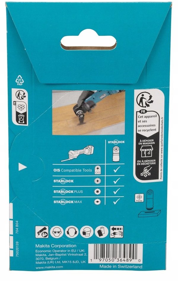 Λεπίδα MAKITA MT για βαθύ κόψιμο BIM 45mm x 45mm 14δ/C TMA088