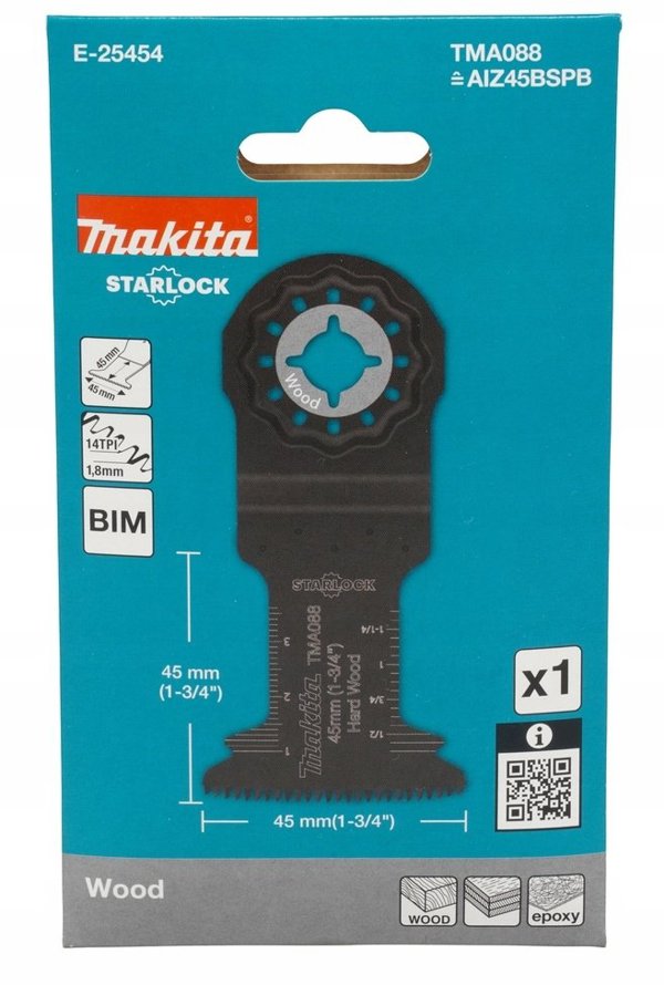 Λεπίδα MAKITA MT για βαθύ κόψιμο BIM 45mm x 45mm 14δ/C TMA088